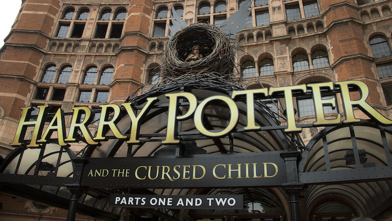 A general view of the Palace Theatre in central London which is showing Harry Potter and the Cursed Child, Saturday, July 30, 2016. Based on an original new story by J.K. Rowling, John Tiffany and Jack Thorne, it is the eighth story in the Harry Potter series and is the first of the stories to be presented on stage. (Photo by Joel Ryan/Invision/AP)