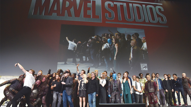 SAN DIEGO, CA - JULY 23: The casts and filmmakers from Marvel Studios attend the San Diego Comic-Con International 2016 Marvel Panel in Hall H on July 23, 2016 in San Diego, California. ©Marvel Studios 2016. ©2016 CTMG. All Rights Reserved. (Photo by Alberto E. Rodriguez/Getty Images for Disney)